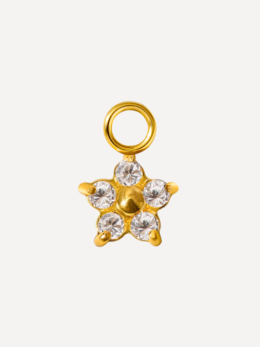 8x7mm Shining Floral Ohrring-Charm