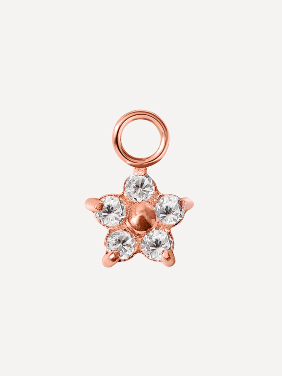 8x7mm Shining Floral Ohrring-Charm
