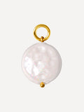 12x12mm Disc Pearl Ohrring-Charm