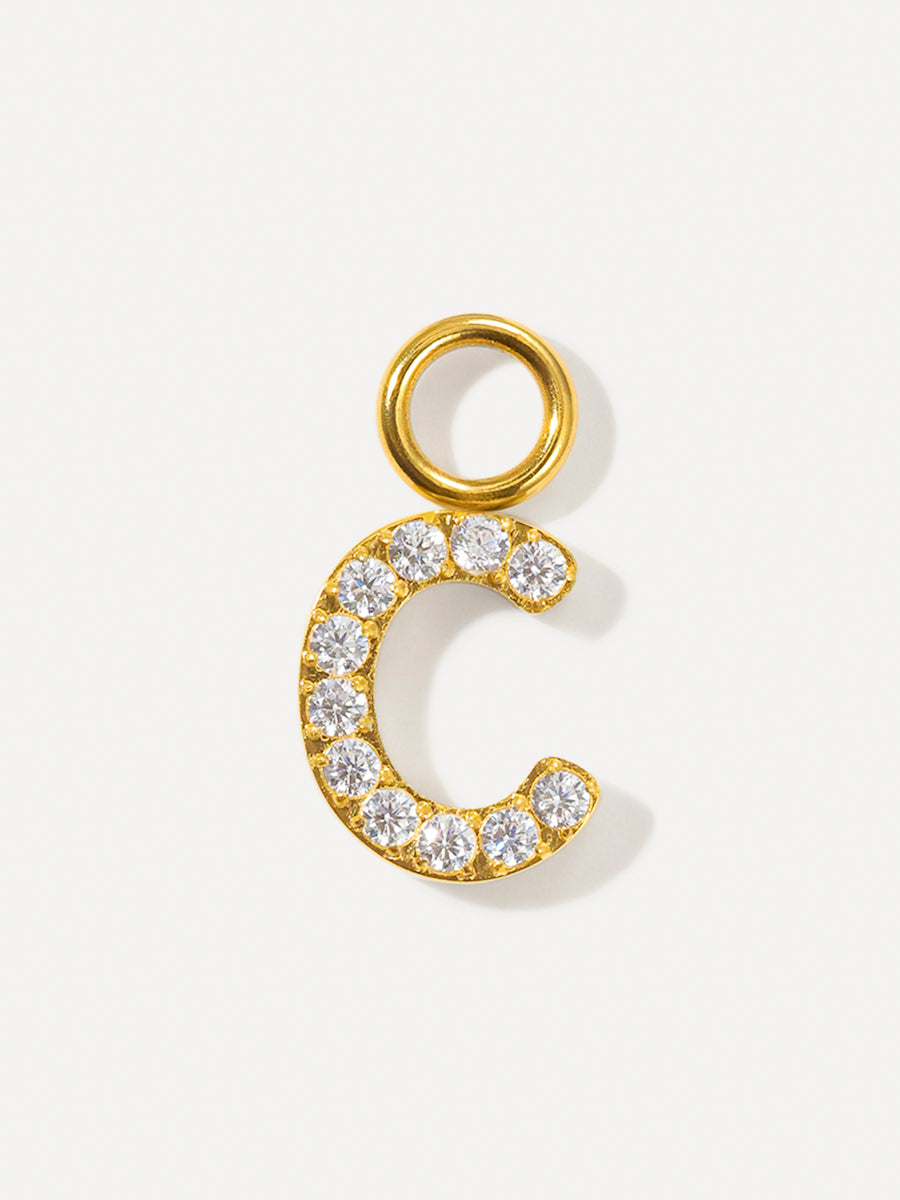 Dazzling Letter Ohrring-Charms