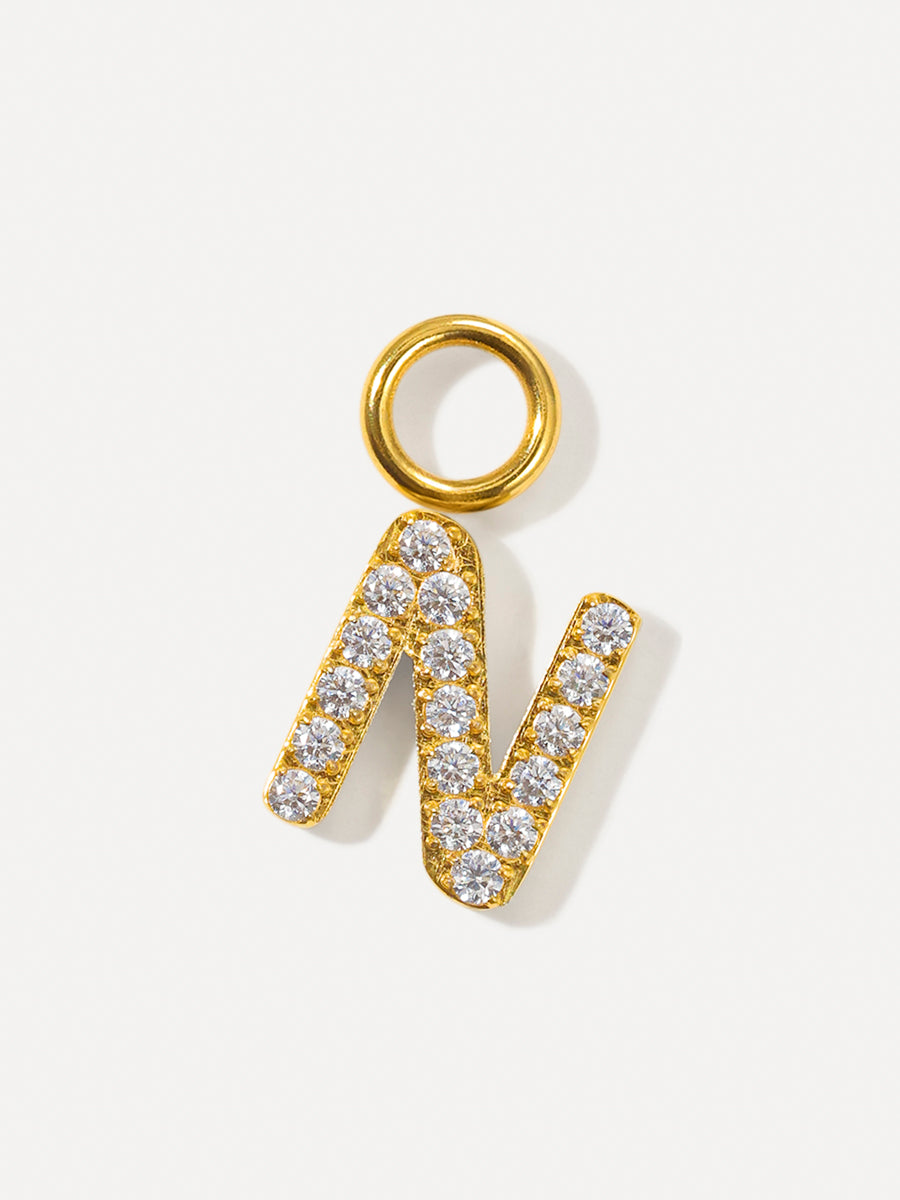 Dazzling Letter Ohrring-Charms