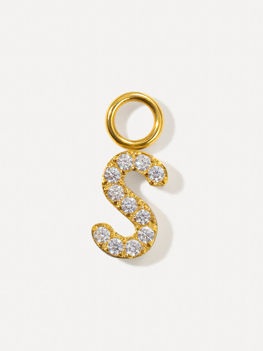 Dazzling Letter Ohrring-Charms