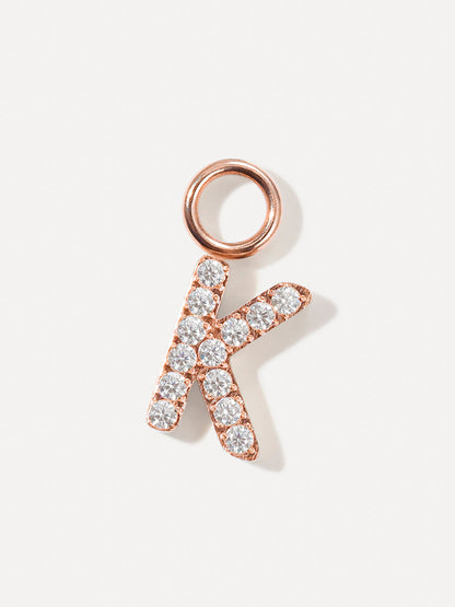 Dazzling Letter Ohrring-Charms