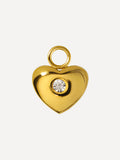 10,6x8,5mm Stellar Heart Ohrring-Charm