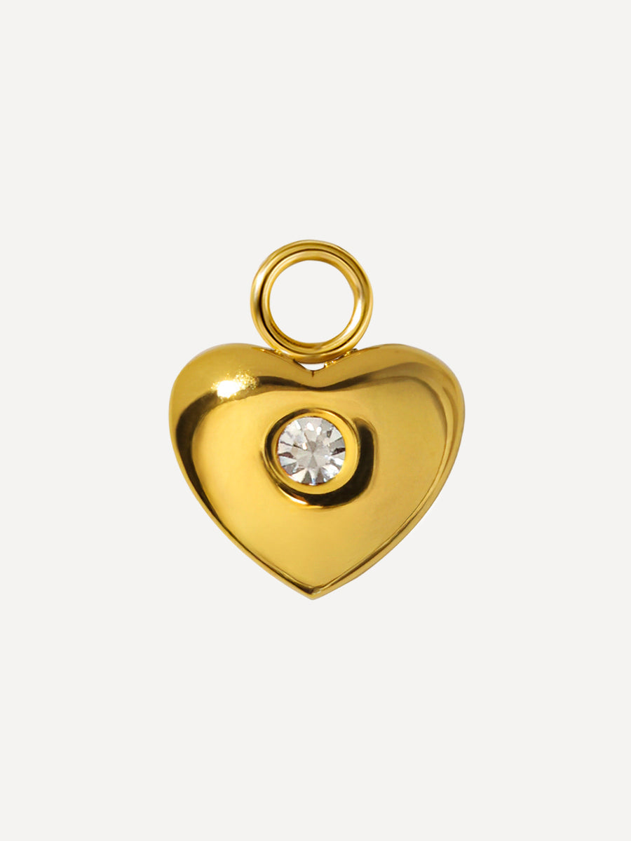 10,6x8,5mm Stellar Heart Ohrring-Charm