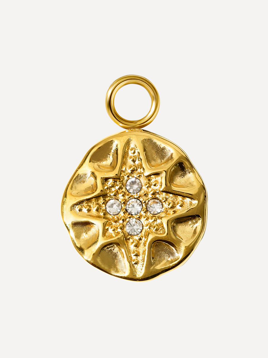12,3x12,3mm Snowflake Glow Ohrring-Charm