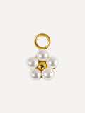 8,6x8,4mm Pearl Blossom Ohrring-Charm