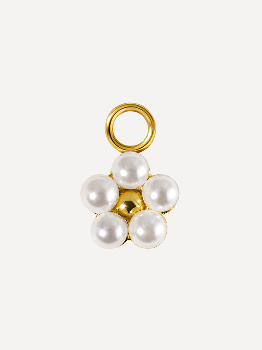 8,6x8,4mm Pearl Blossom Ohrring-Charm