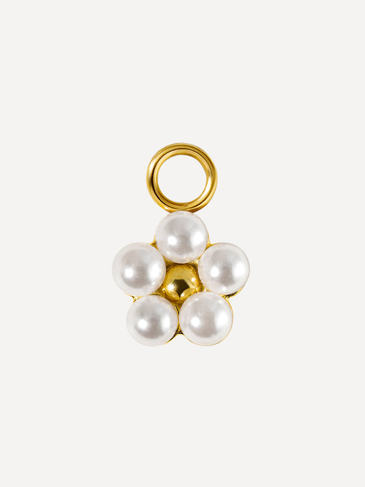 8,6x8,4mm Pearl Blossom Ohrring-Charm