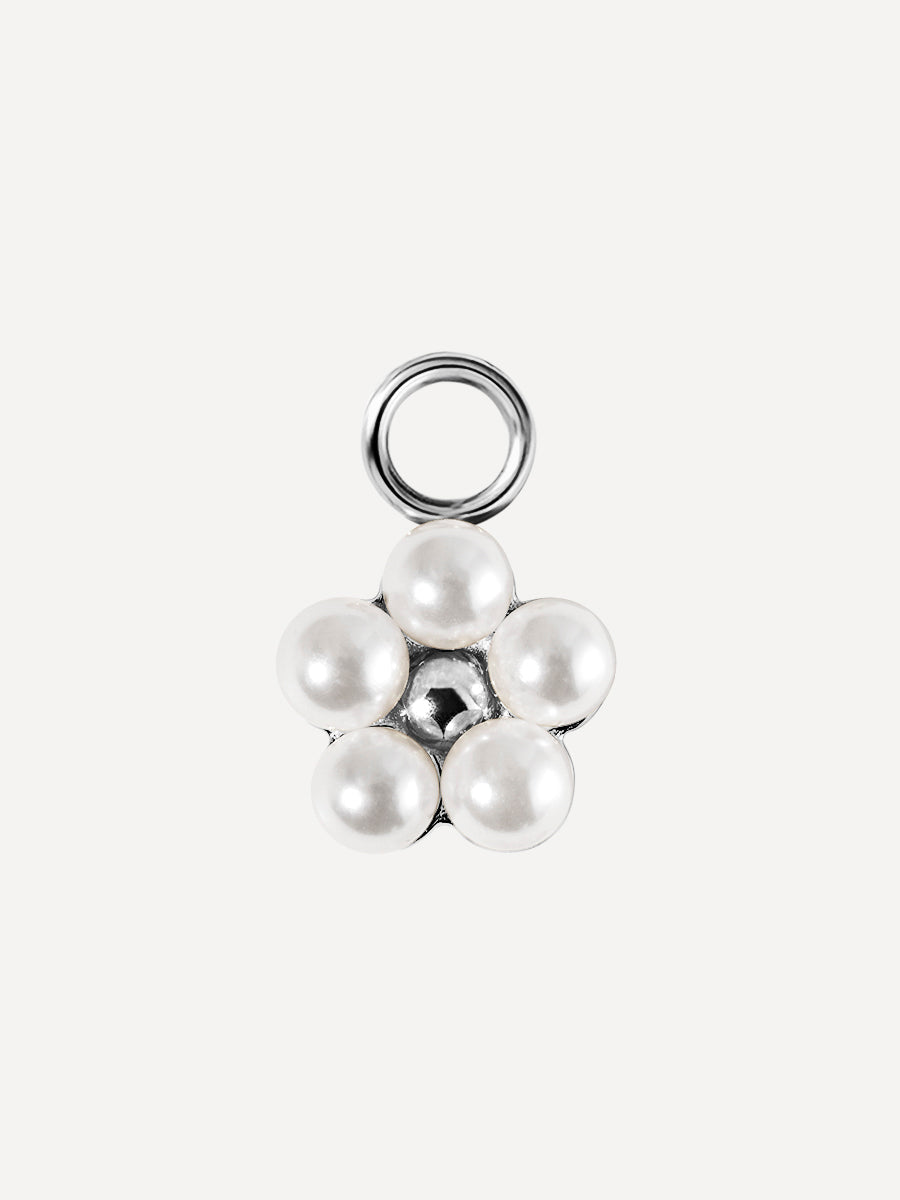 8,6x8,4mm Pearl Blossom Ohrring-Charm
