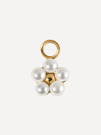8,6x8,4mm Pearl Blossom Ohrring-Charm