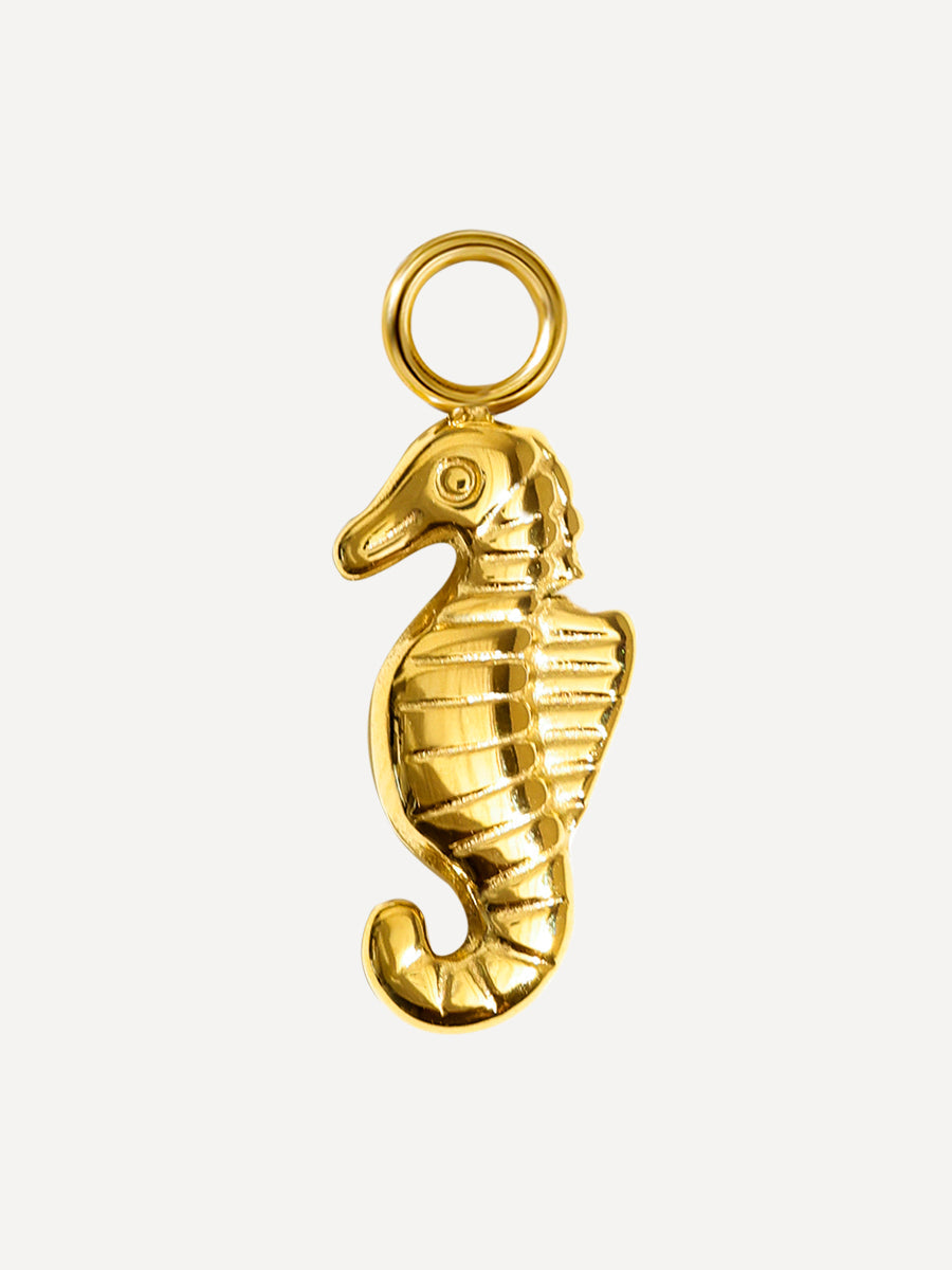 15,3x7,5mm Seahorse Rhythm Ohrring-Charm