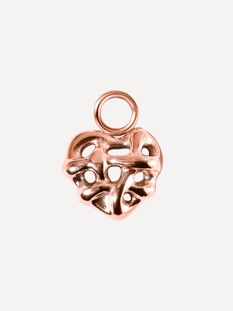 10,2x8,3mm Molten Heart Ohrring-Charm