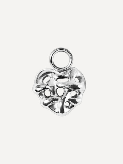 10,2x8,3mm Molten Heart Ohrring-Charm
