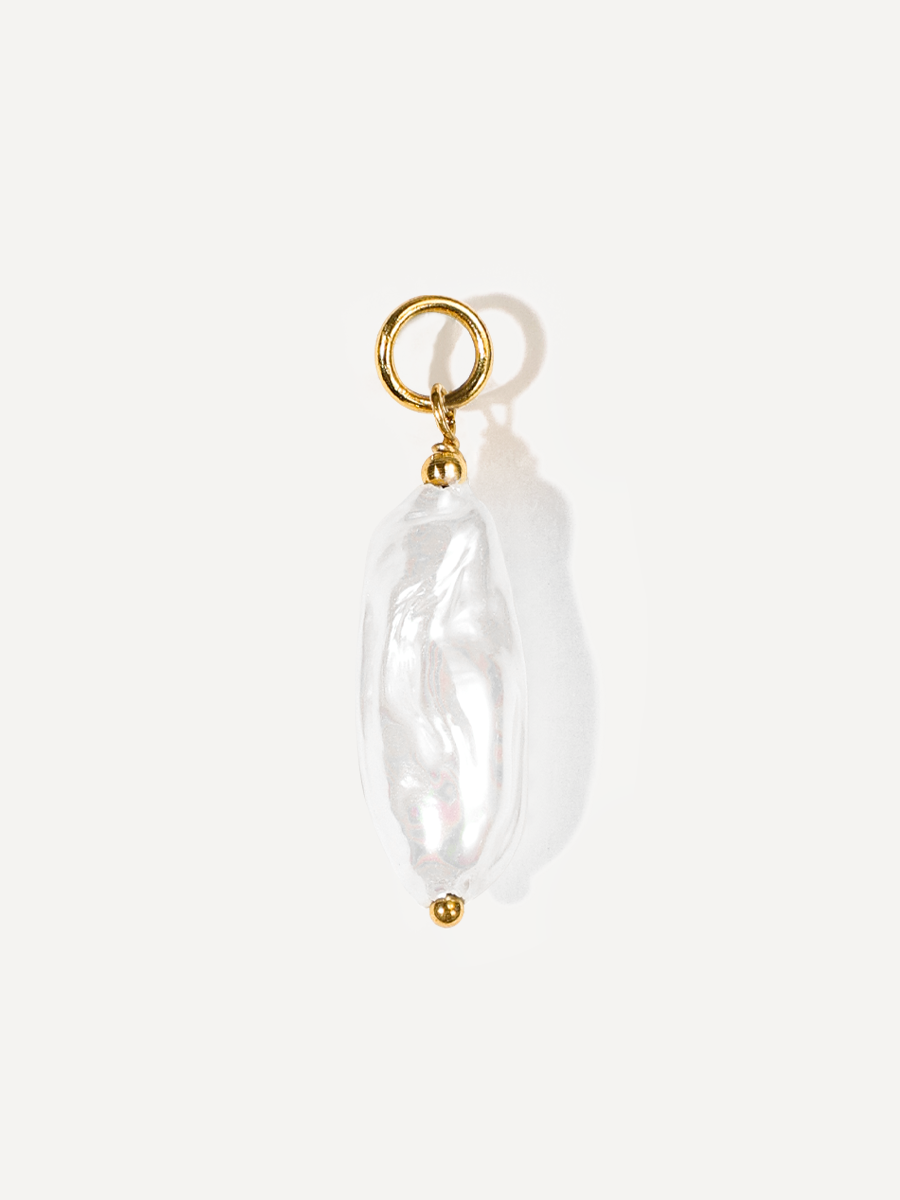17x6,4mm Flowing Pearl Ohrring-Charm