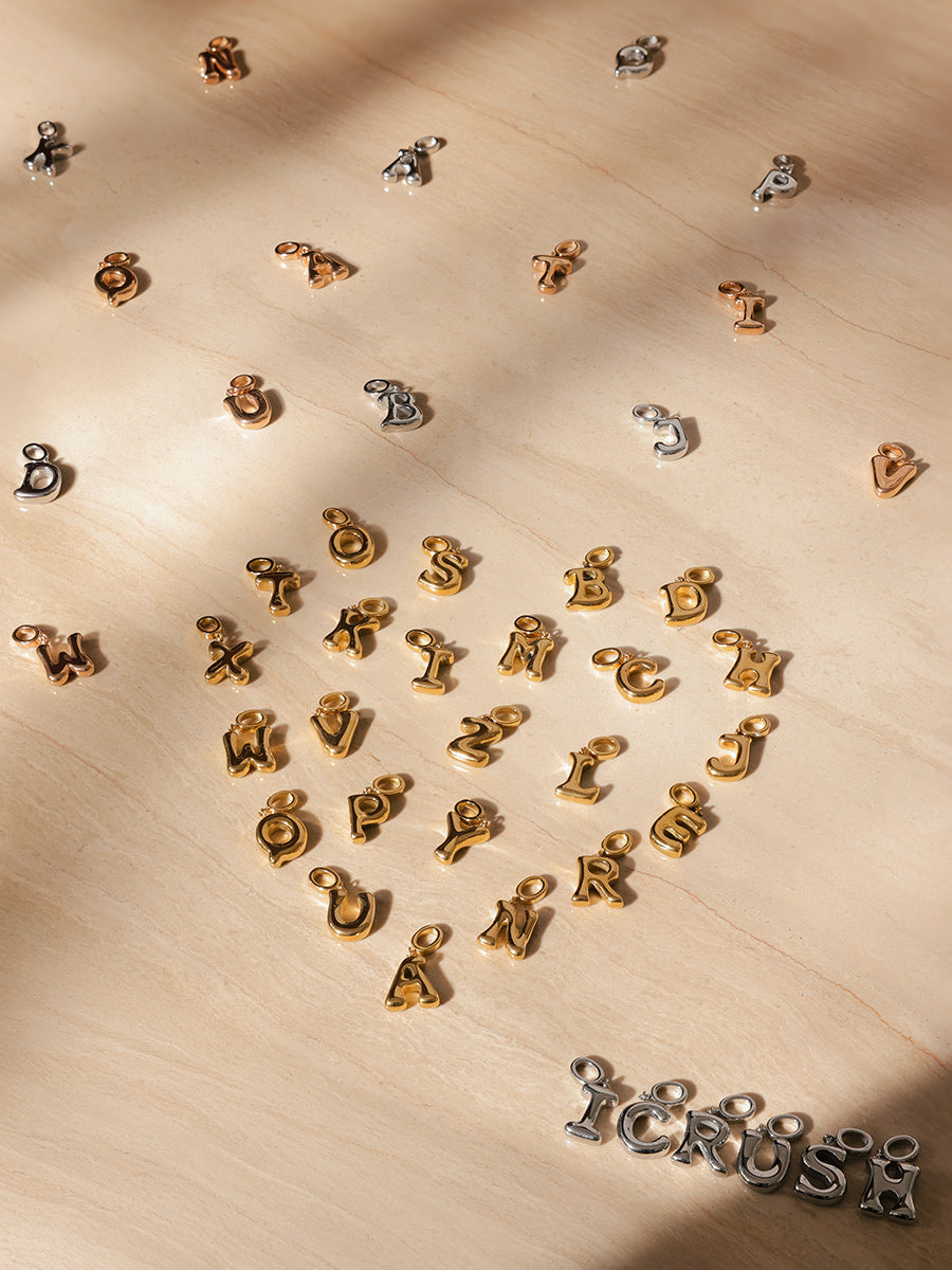Puffy Letter Ketten-Charms