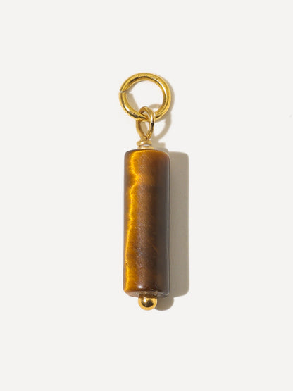 19x4,4mm Graceful Column Brown Ohrring-Charm