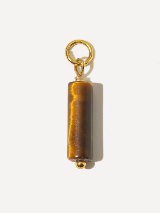 19x4,4mm Graceful Column Brown Ohrring-Charm