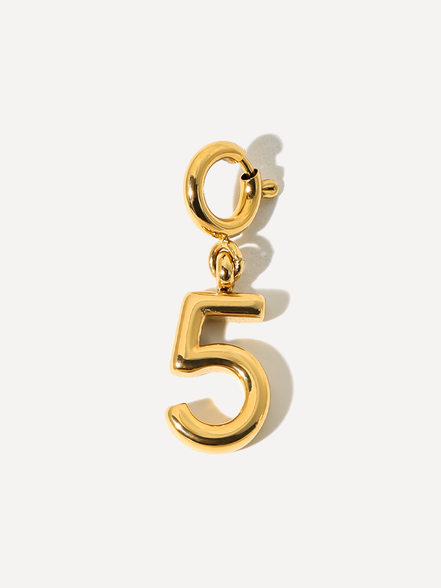 Classic Number Ketten-Charm - 5