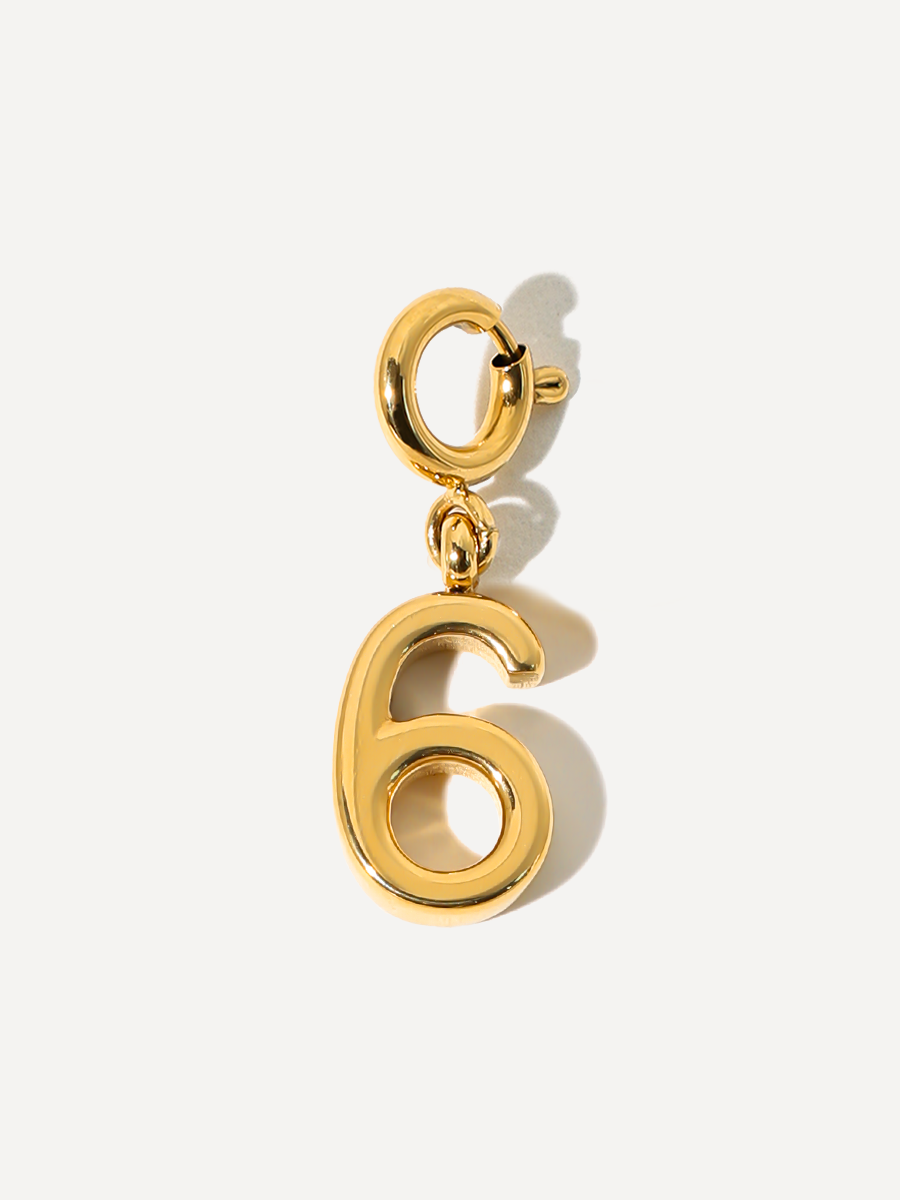 Classic Number Ketten-Charm - 6