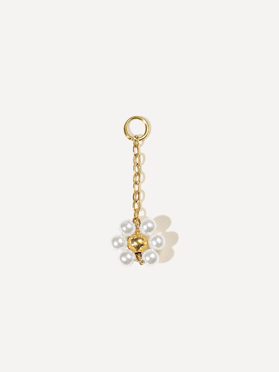 22x9,3mm Blossom Moment White Ohrring-Charm