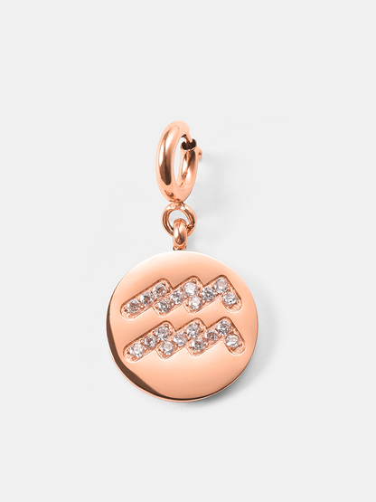 Twinkling Zodiac Ketten-Charm - Aquarius