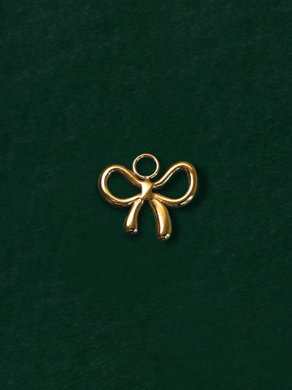 15,8x13,6mm Shiny Bow Ohrring-Charm