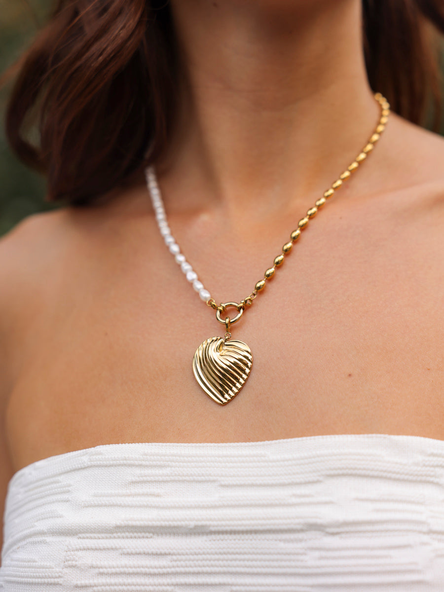 Wave Heart Ketten-Charm