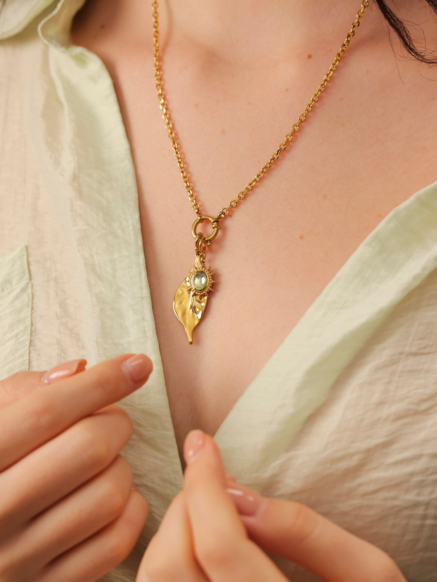 Elegant Leaf Ketten-Charm