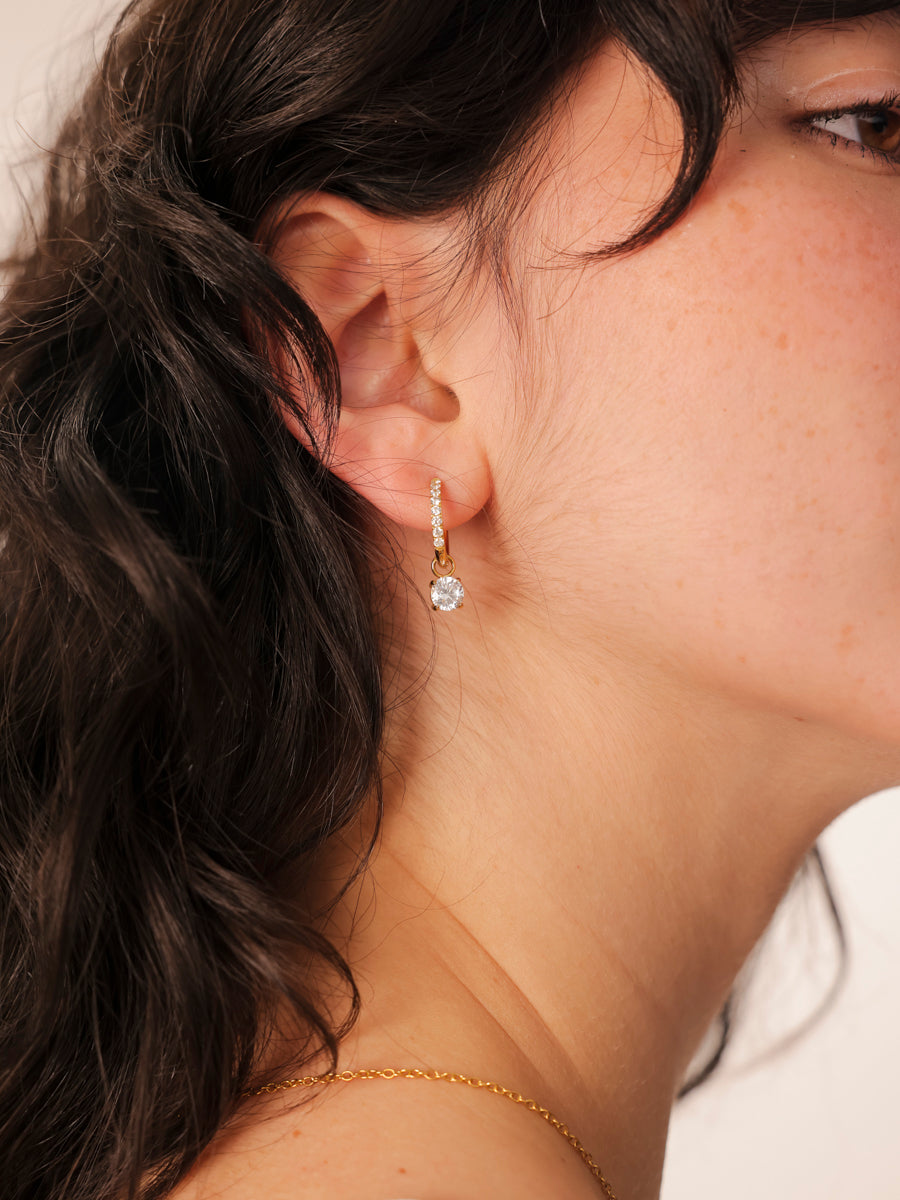 6mm Unique Sparkling Large Ohrring-Charm