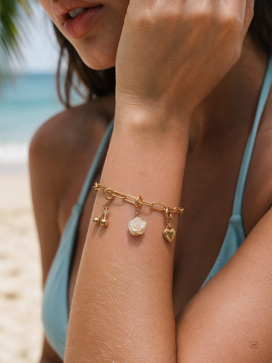 Moon Rose Ketten-Charm