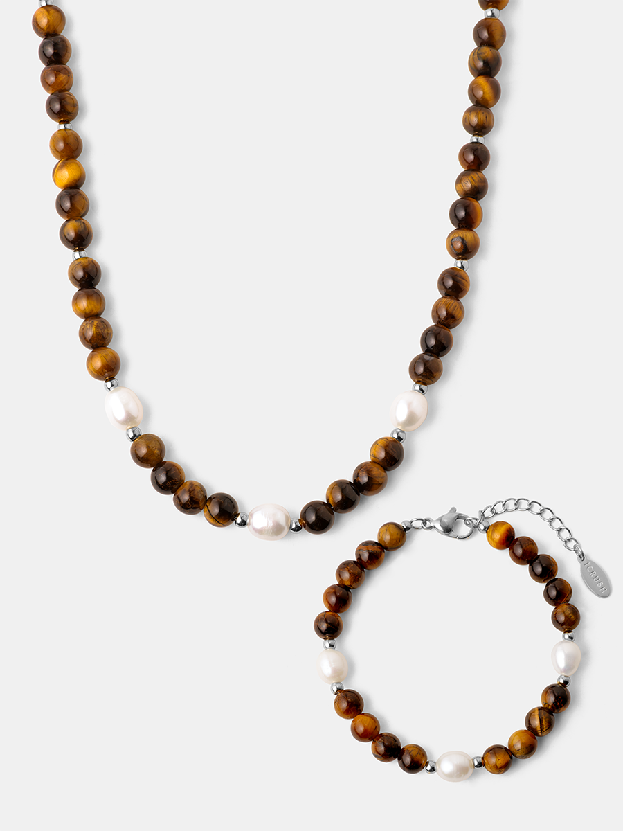 Dawn Pearl Tiger's Eye Set
