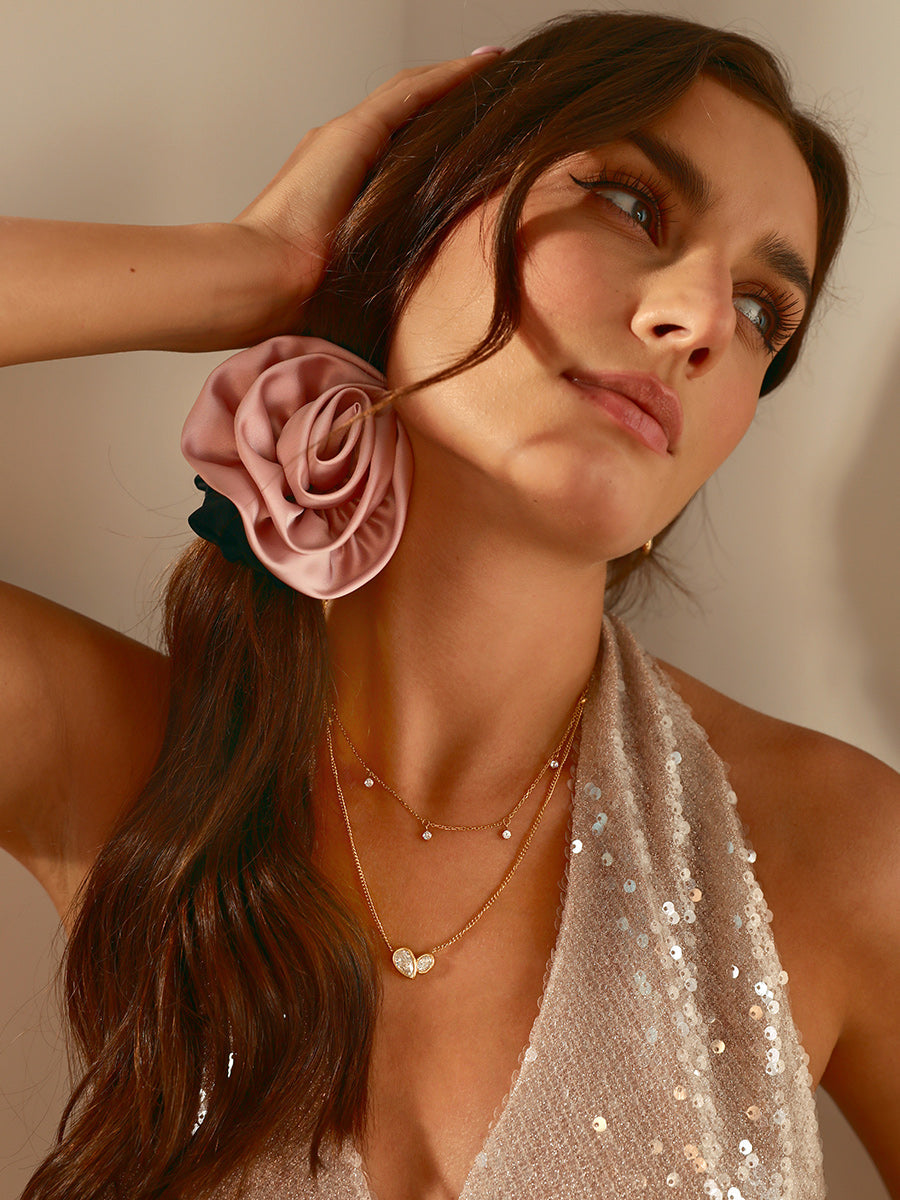 Blooming Rose Scrunchie