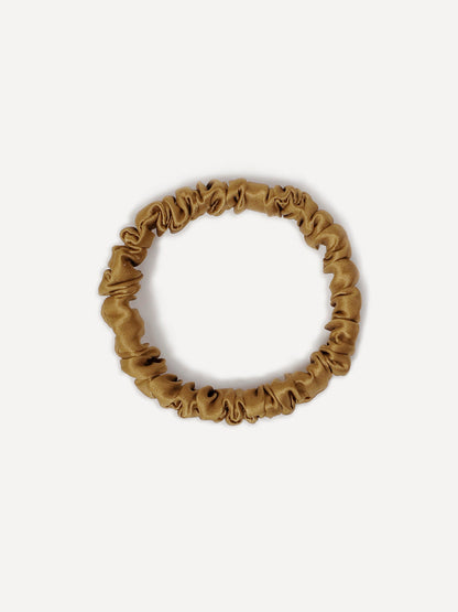 Serene Brown Pure Silk Scrunchie