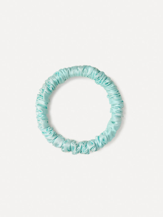 Serene Pure Silk Scrunchie Light Blue