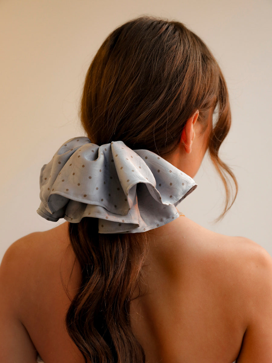 Elegant Polka Scrunchie