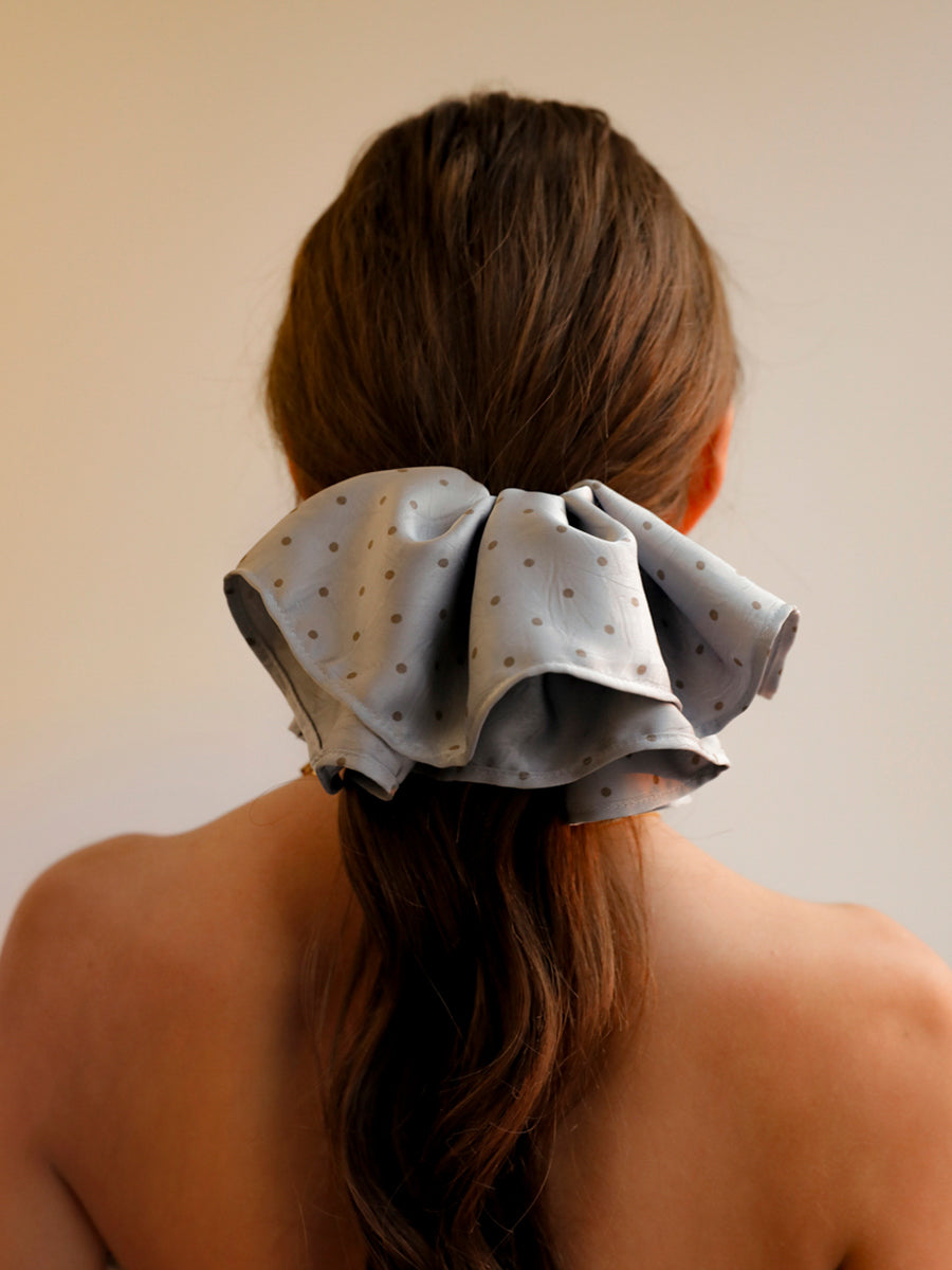 Elegant Polka Scrunchie