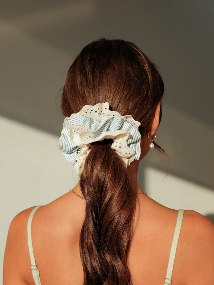 Floral Yellow Scrunchie