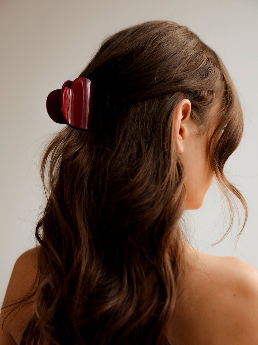 Crimson Heart Haarklammer Burgundy Red