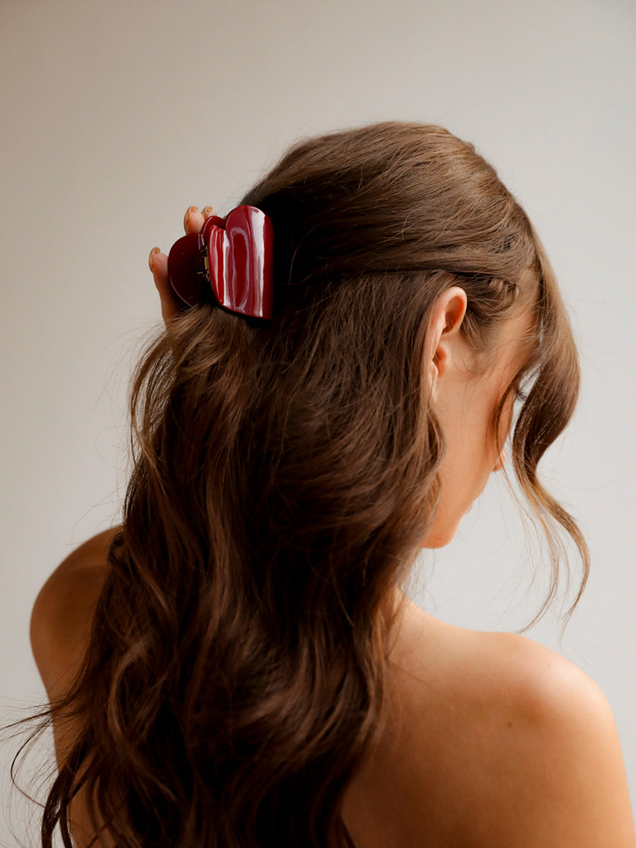 Crimson Heart Haarklammer Burgundy Red