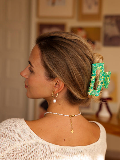 Modern Style Haarklammer Green-yellow