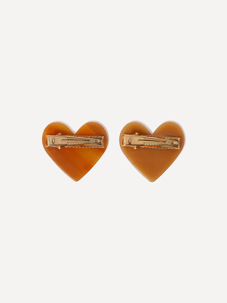 Sweet Heart Brown Set Hairpin