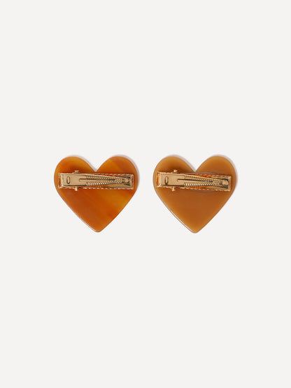 Sweet Heart Brown Set Hairpin