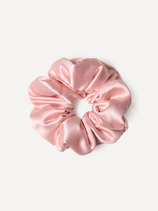 Fluffy Touch Pure Silk Scrunchie Light Pink