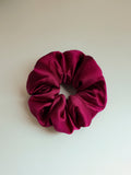 Fluffy Touch Pure Silk Scrunchie Rose Red