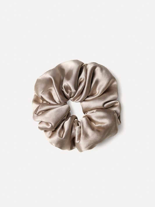 Fluffy Touch Pure Silk Scrunchie Champagne