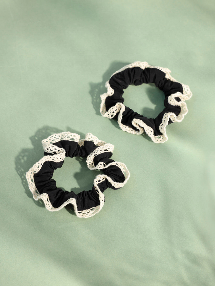 Lace Kiss Set Scrunchie Black