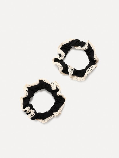 Lace Kiss Set Scrunchie Black