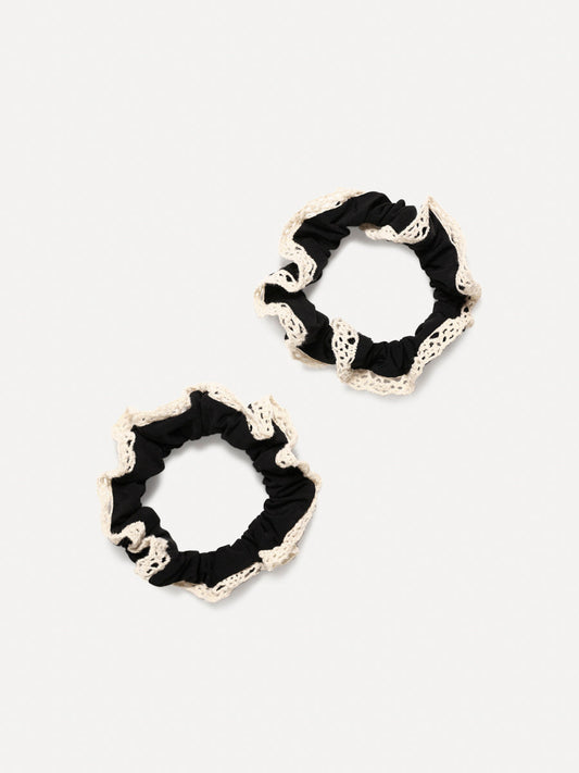 Lace Kiss Set Scrunchie Black