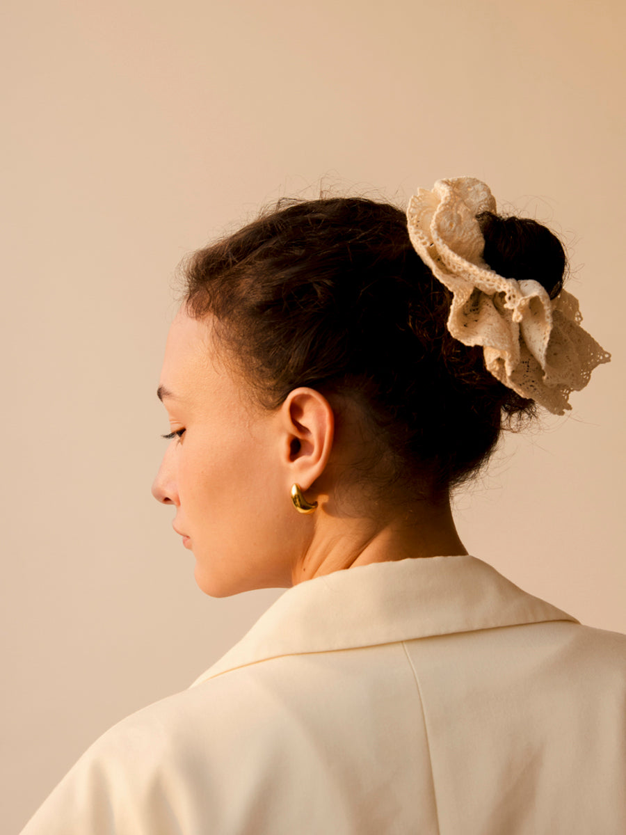 Lace Bloom Scrunchie